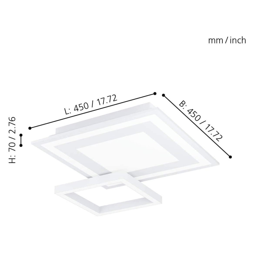 Eglo 99311 - LED RGB Dimbar Takbelysning SAVATAEILA-C LED/20W/230V
