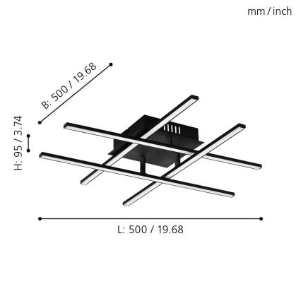 Eglo 99316 - LED Takbelysning LASANA LED/5.2W/230V