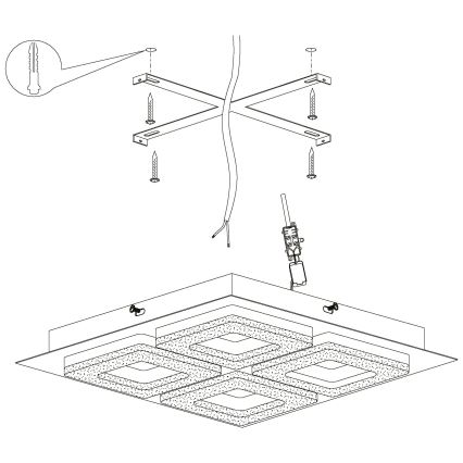 Eglo 99326 - LED Takbelysning FRADELO 4xLED/4W/230V