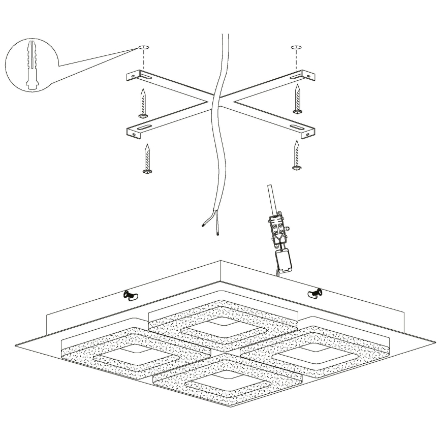 Eglo 99326 - LED Takbelysning FRADELO 4xLED/4W/230V