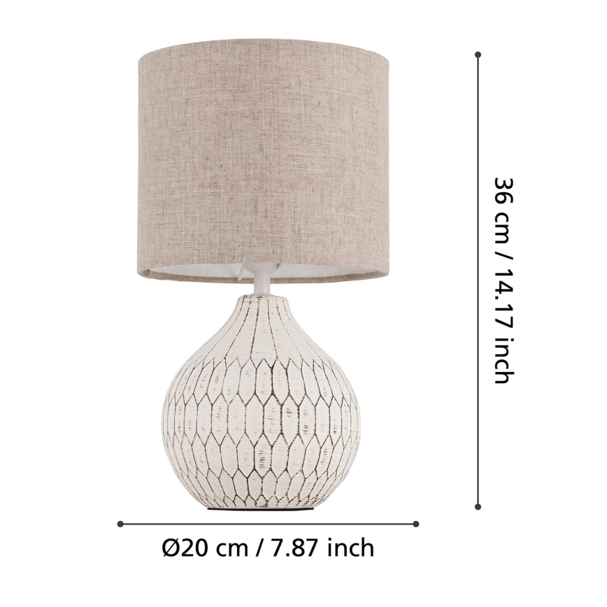 Eglo 99332 - Bordslampa BELLARIVA 1xE27/40W/230V