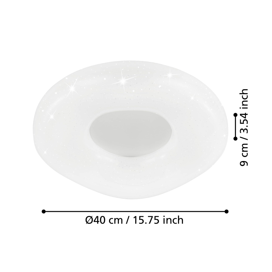 Eglo - LED Dimbar taklampa LED/18W/230V + fjärrkontroll