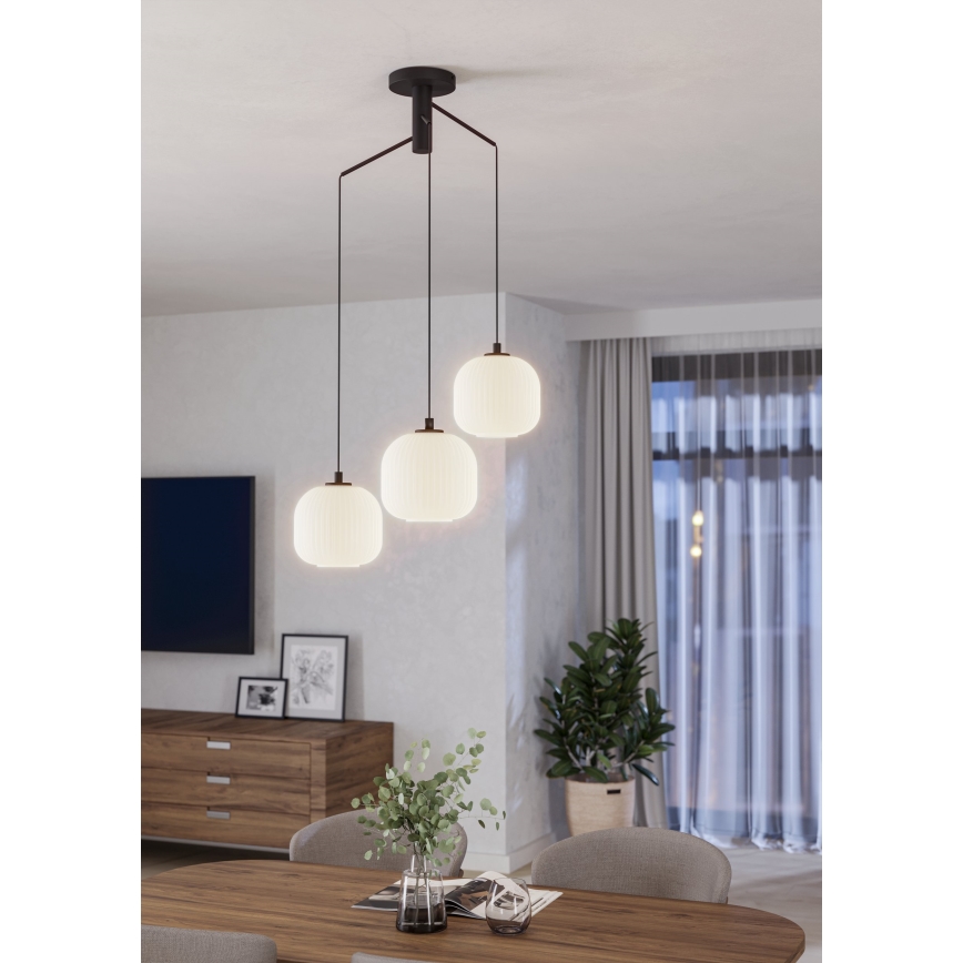 Eglo 99368 - Ljuskrona med snöre MANTUNALLE 3xE27/40W/230V