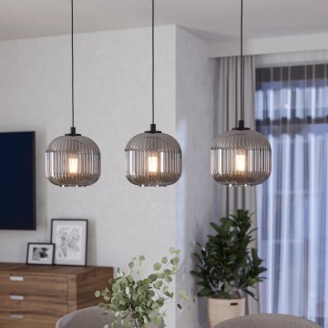 Eglo 99372 - Ljuskrona med snöre MANTUNALLE 3xE27/40W/230V