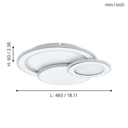 Eglo 99397 - LED Takbelysning MENTALURGIA 3xLED/11W/230V