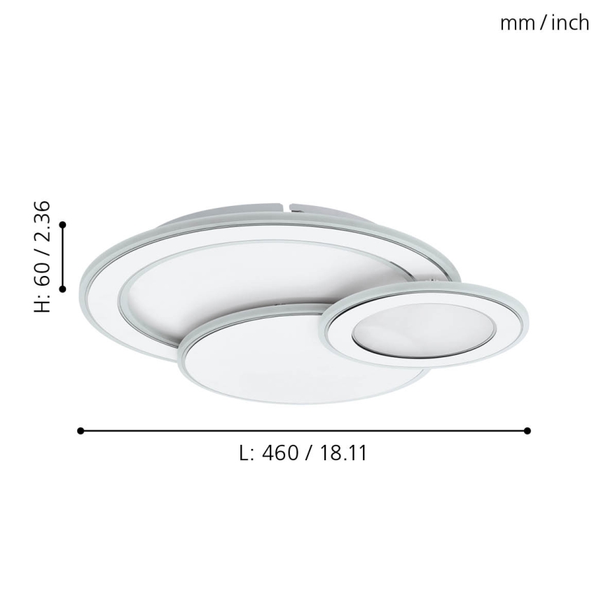 Eglo 99397 - LED Takbelysning MENTALURGIA 3xLED/11W/230V