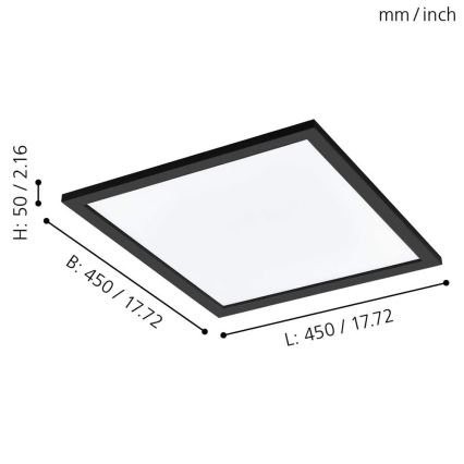 Eglo 99416 - LED RGB Dimbar Takbelysning SALOBRENA-C LED/20W/230V + Fjärrstyrd