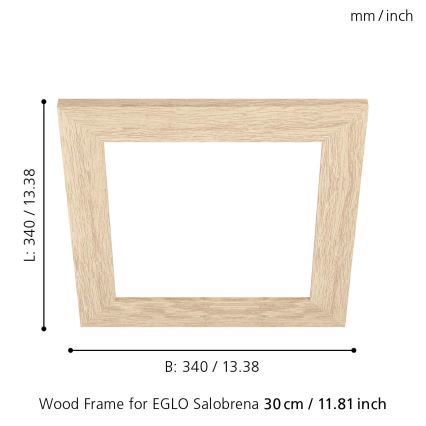 Eglo 99421 - Ram för taklampa SALOBRENA 300x300 mm