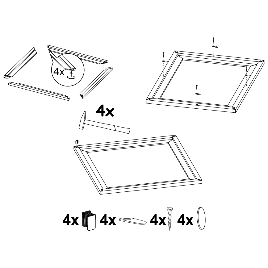 Eglo 99421 - Ram för taklampa SALOBRENA 300x300 mm