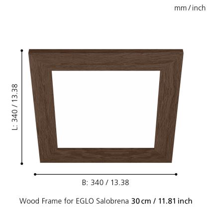 Eglo 99425 - Ram för taklampa SALOBRENA 300x300 mm
