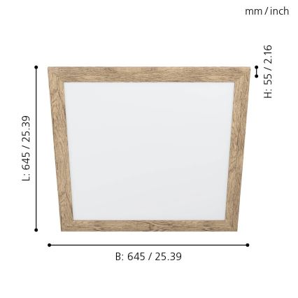 Eglo - LED taklampa LED/32W/230V 645x645 mm