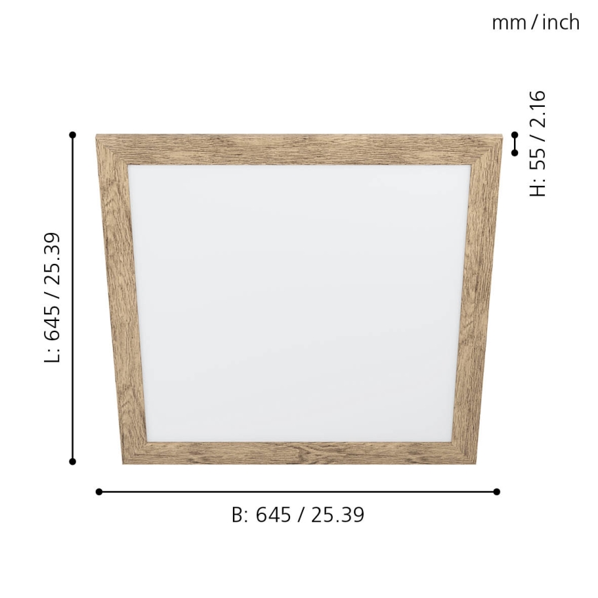 Eglo - LED taklampa LED/32W/230V 645x645 mm