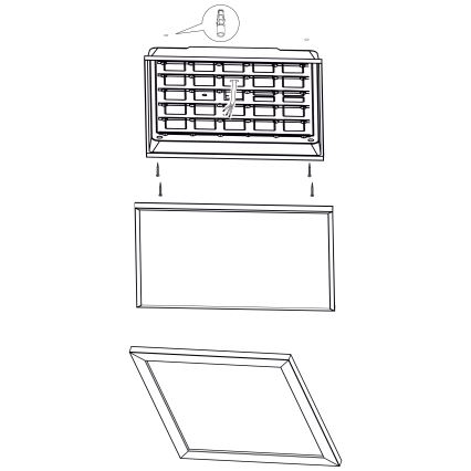 Eglo - LED taklampa LED/32W/230V 645x645 mm