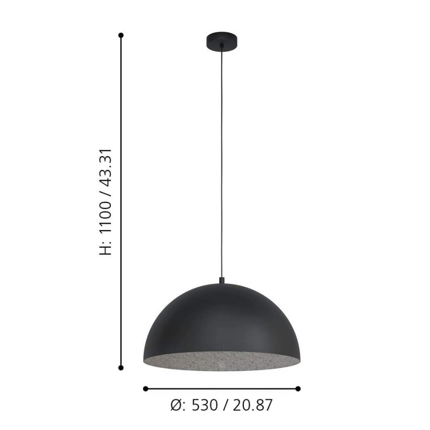 Eglo 99452 - Ljuskrona med snöre GAETANO 1xE27/40W/230V