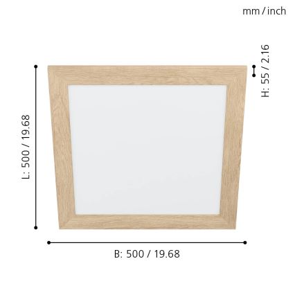 Eglo - LED taklampa LED/20W/230V 500x500 mm