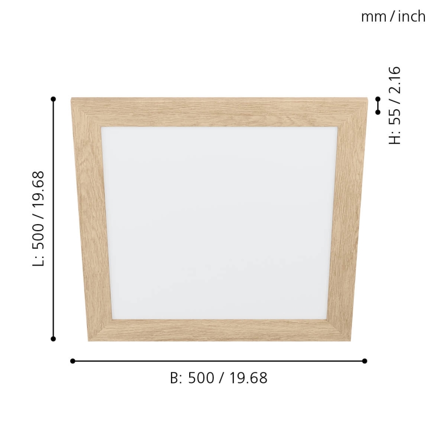 Eglo - LED taklampa LED/20W/230V 500x500 mm
