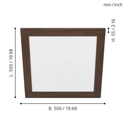 Eglo - LED taklampa LED/20W/230V 500x500 mm