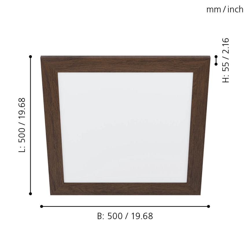 Eglo - LED taklampa LED/20W/230V 500x500 mm