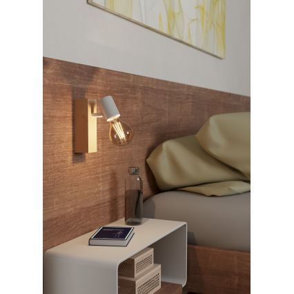 Eglo - Väggspotlight TOWNSHEND 1xE27/10W/230V - FSC certifierade