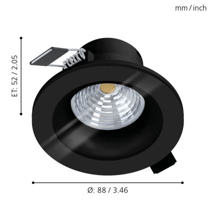 Eglo - LED ljusreglerad badrumslampa  LED/6W/230V 2700K IP44