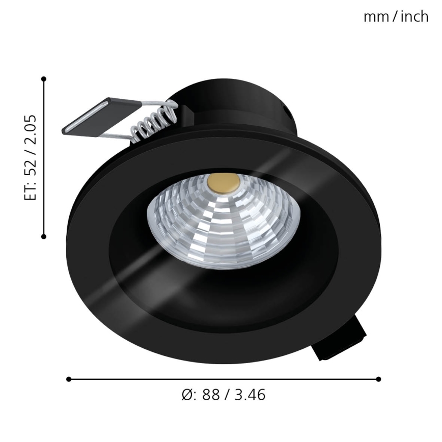 Eglo - LED ljusreglerad badrumslampa  LED/6W/230V 2700K IP44