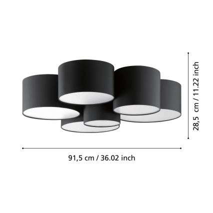 Eglo - Taklampa 6xE27/40W/230V