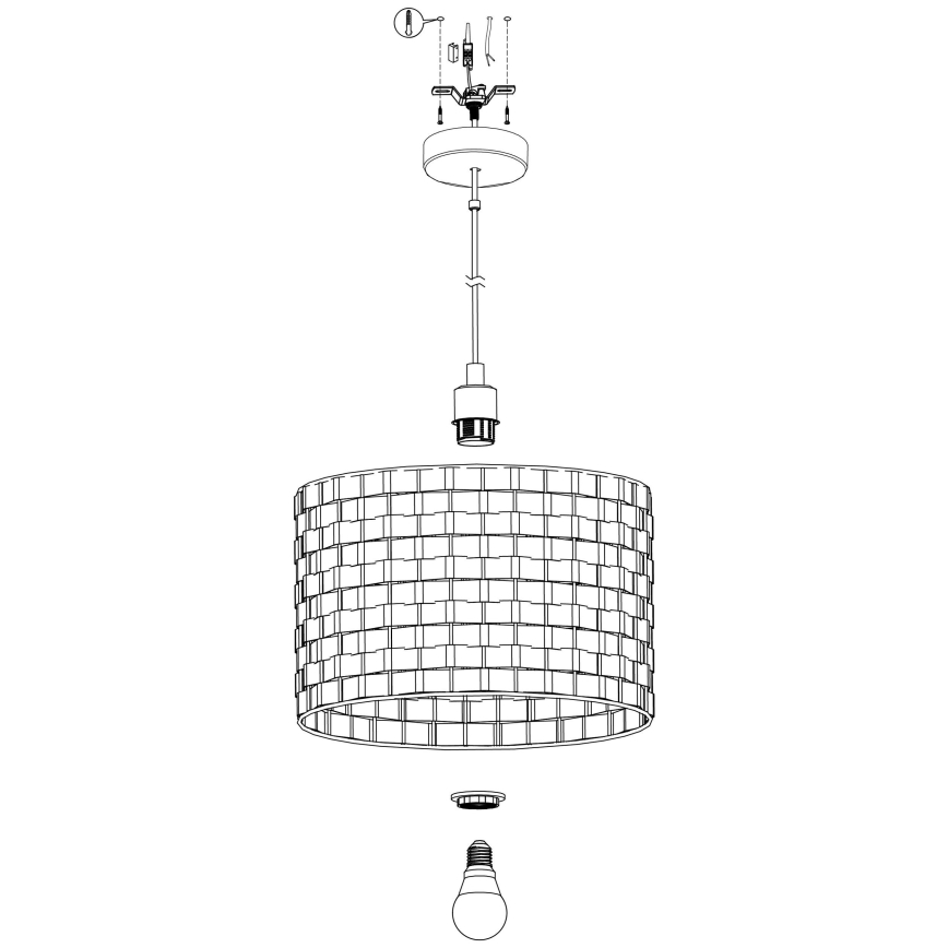 Eglo - Ljusskrona med upphängningsrem  1xE27/40W/230V diameter  38 cm