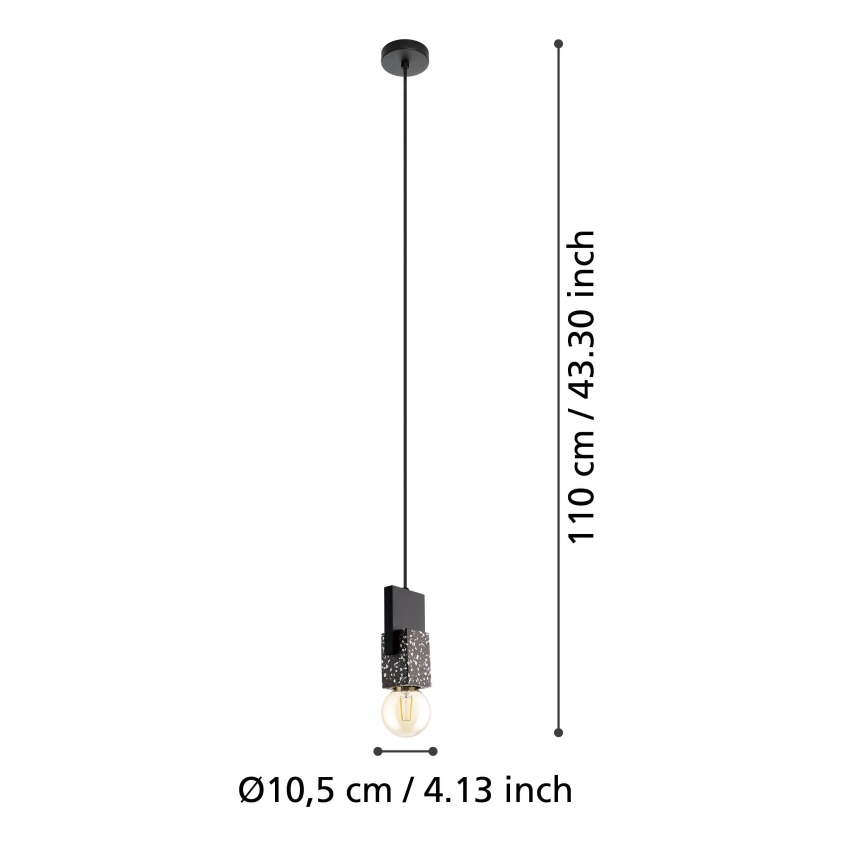 Eglo - Ljusskrona med upphängningsrem  1xE27/40W/230V