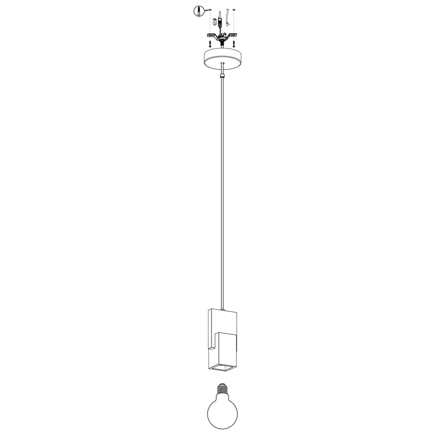 Eglo - Ljusskrona med upphängningsrem  1xE27/40W/230V