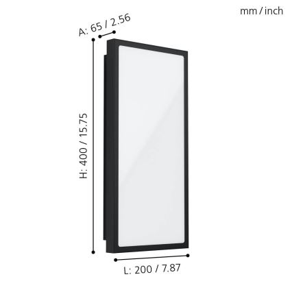 Eglo - Utomhus LED vägglampa  LED/16W/230V IP44