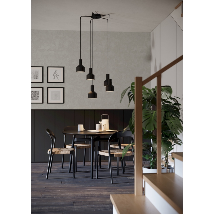 Eglo - Ljusskrona med upphängningsrem  5xE27/40W/230V
