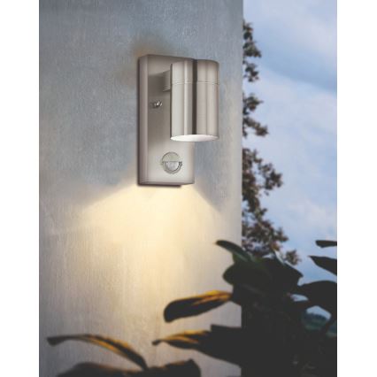 Eglo - LED Utomhus väggbelysning med en sensor 1xGU10/3W/230V IP44