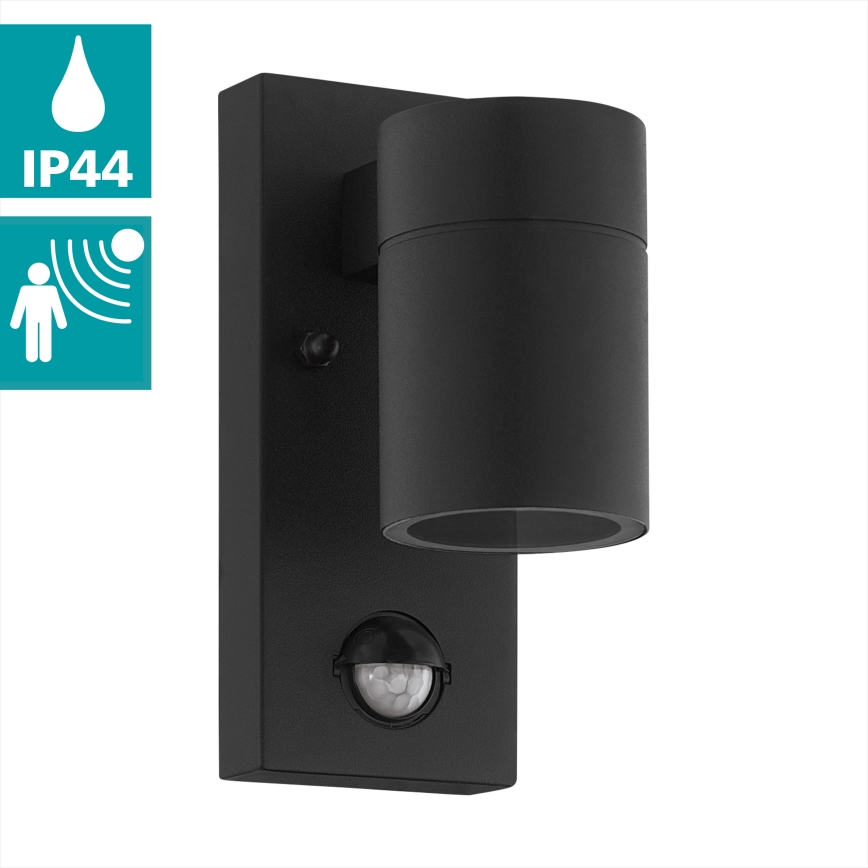 Eglo - LED Utomhus väggbelysning med en sensor 1xGU10/3W/230V IP44