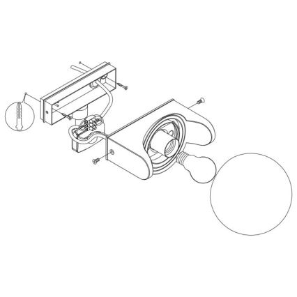 Eglo - Utomhus väggbelysning med en sensor 1xE27/15W/230V IP44