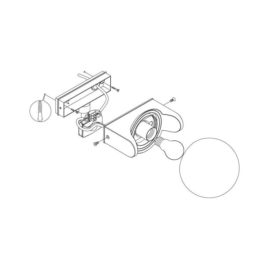 Eglo - Utomhus väggbelysning med en sensor 1xE27/15W/230V IP44