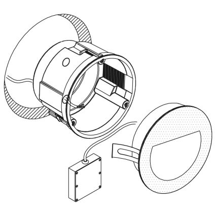 Eglo - LED Utomhus infälld Belysning LED/2,5W/230V IP65 svart