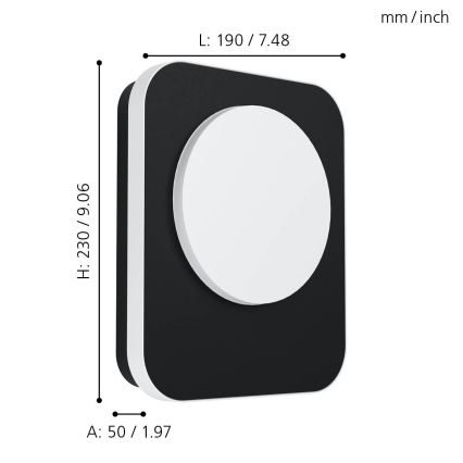 Eglo - LED Utomhus väggbelysning LED/9W/230V IP44
