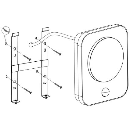Eglo - LED Utomhus väggbelysning med en sensor LED/9W/230V IP44
