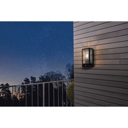Eglo - Utomhus väggbelysning med en sensor 1xE27/60W/230V IP44