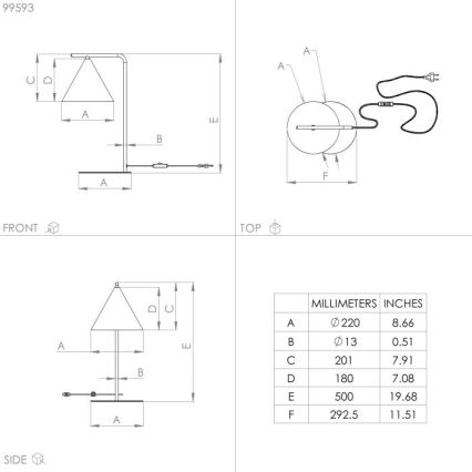 Eglo - Bordslampa  1xE27/40W/230V