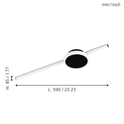 Eglo - LED taklampa  1xLED/6,3W/230V + 1xLED/5,4W