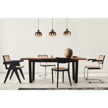Eglo - Ljuskrona med upphängningsrem 3xE27/40W/230V brun