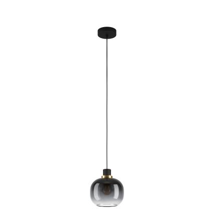 Eglo - Ljuskrona med upphängningsrem 1xE27/40W/230V grå