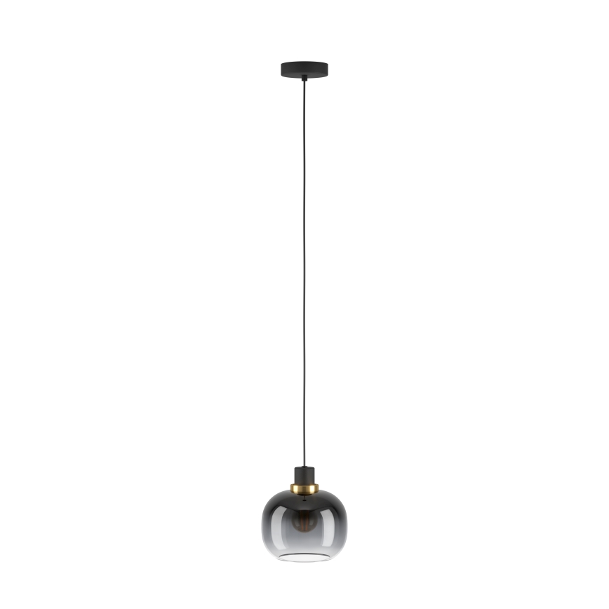 Eglo - Ljuskrona med upphängningsrem 1xE27/40W/230V grå