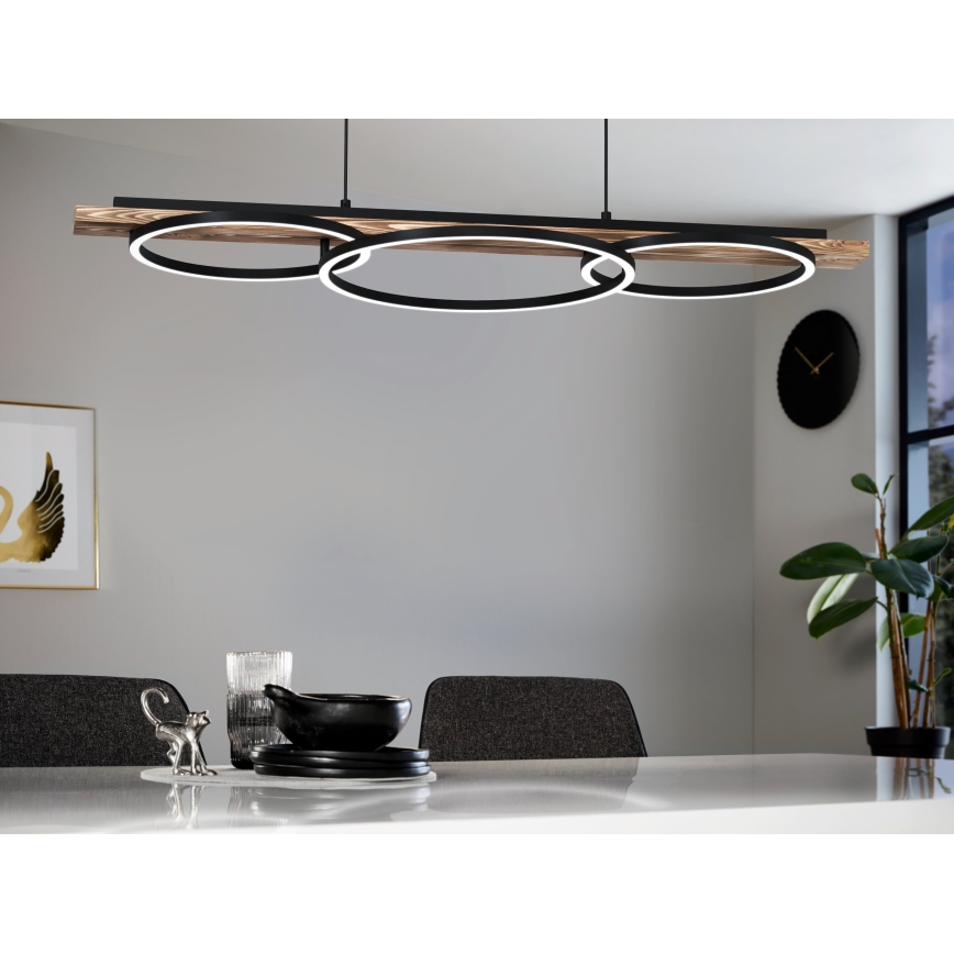 Eglo - LED ljusreglerad ljuskrona på textilsladd LED/40,5W/230V