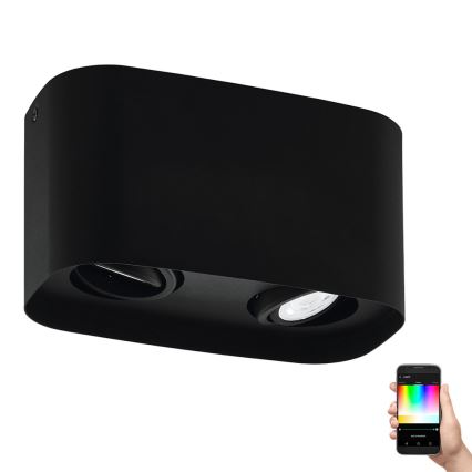 Eglo - LED RGBW ljusreglerad spotlight  2xGU10/5W/230V ZigBee