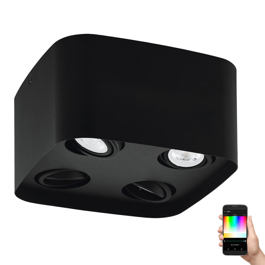 Eglo - LED RGBW ljusreglerad spotlight  4xGU10/5W/230V ZigBee