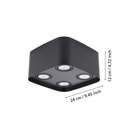 Eglo - LED RGBW ljusreglerad spotlight  4xGU10/5W/230V ZigBee