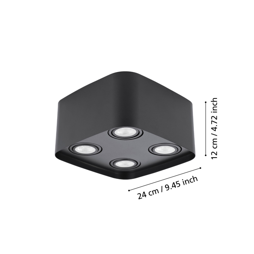 Eglo - LED RGBW ljusreglerad spotlight  4xGU10/5W/230V ZigBee