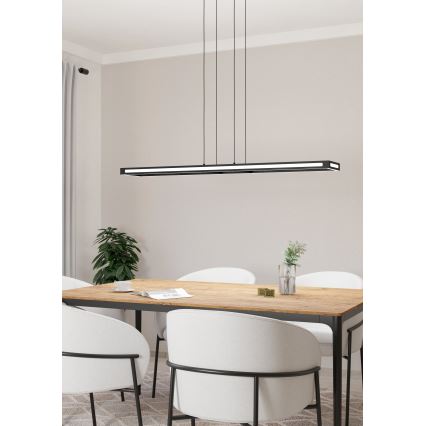 Eglo - LED ljusreglerad ljuskrona på textilsladd LED/33W/230V 2700-6500K